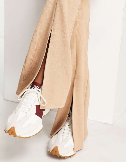 River Island – Schlaghose in Beige mit Schlitzen vorne, 2 von 4