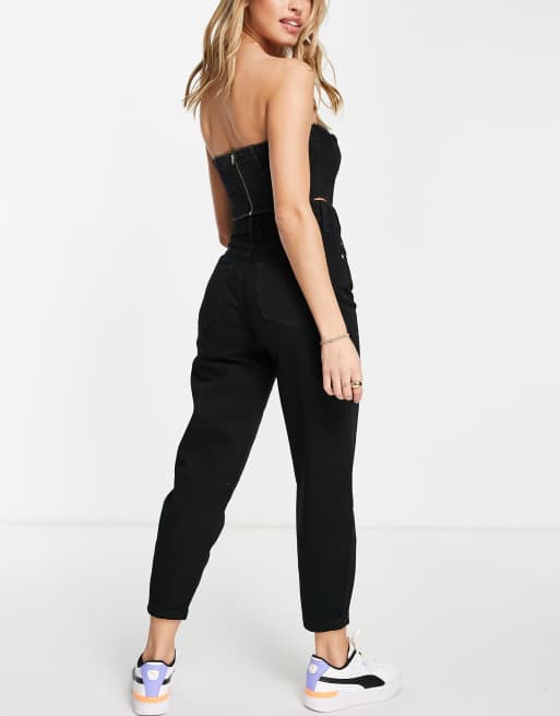 River Island – Schmal zulaufende Jeans in Schwarz mit hohem Bund, 2 von 4