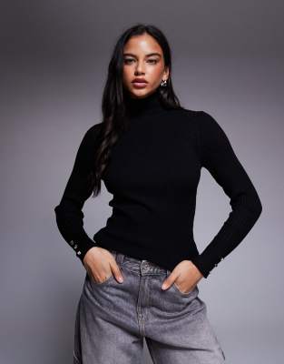 River Island - Schwarzer Rollkragenpullover