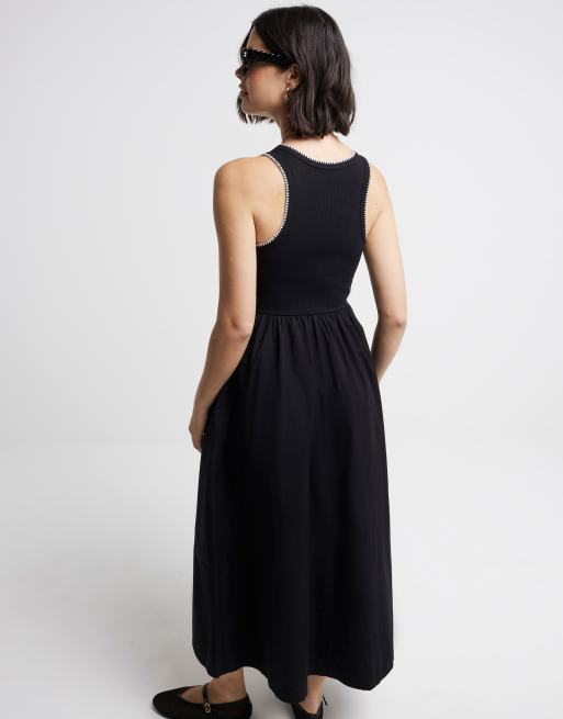 Black maxi shift dress online