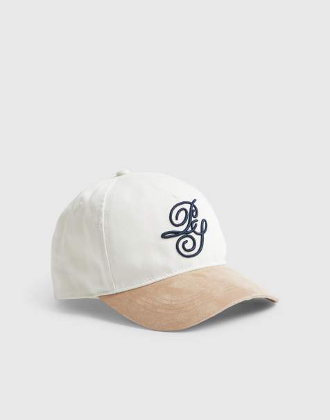 River Island Script embroidery cap in beige - view 1