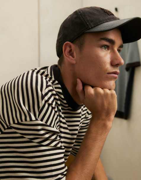 River Island Script faux leather cap in brown - view 1