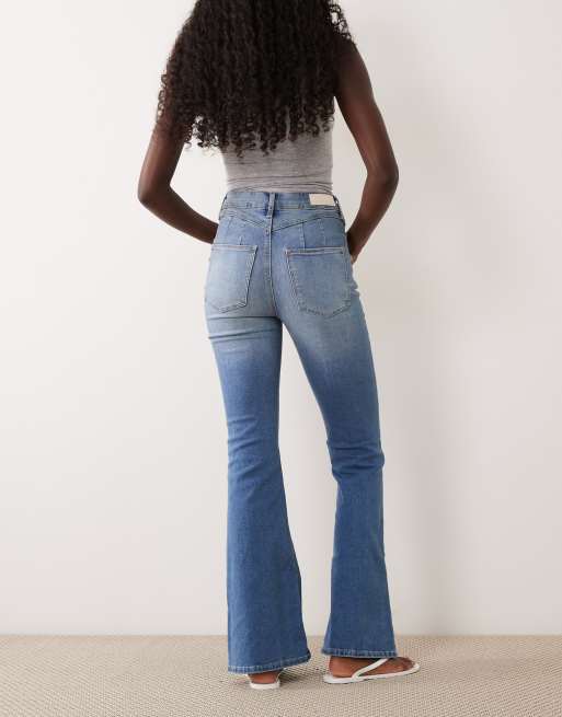 River Island sculpt flare jeans in medium denim, 2 of 5