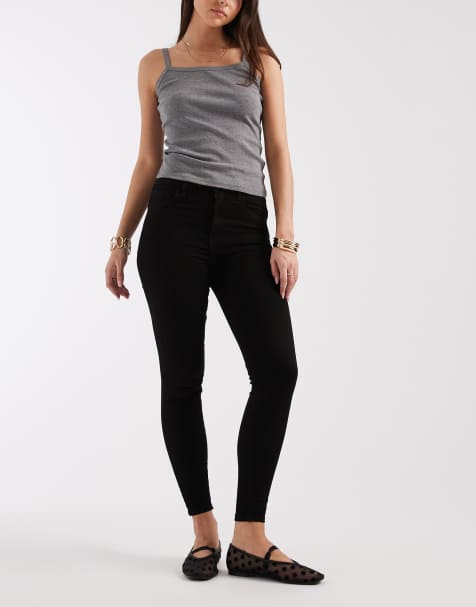 River Island sculpt skinny jeans in black - view 1