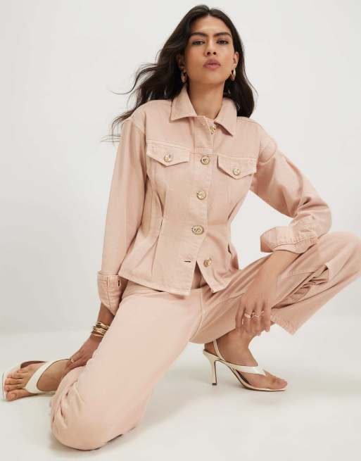 River Island Seamed barrel leg jeans in pink, 2 of 4