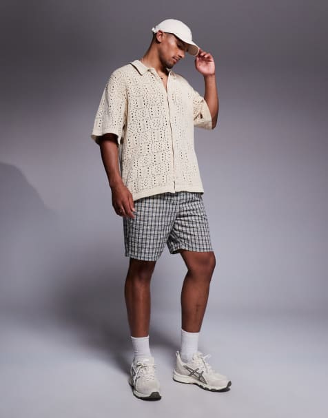River Island seersucker shorts in check - view 1