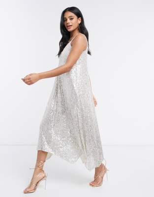 river island grey sequin dress