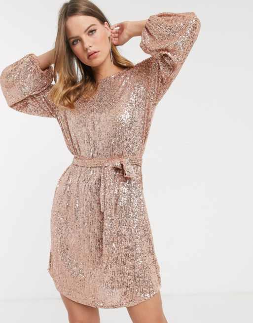 Gold sequin on sale dress river island