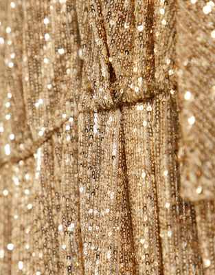 gold sequin dress river island