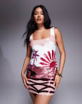 [River Island] River Island sequin embellished mini dress in pink 10 PINK - MEDIUM