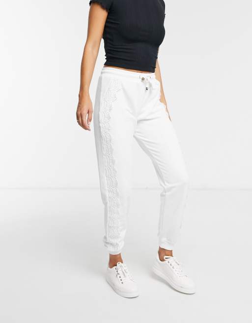 River island white discount joggers