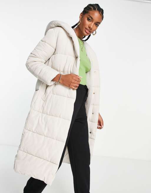 Puffer coat clearance with shawl collar