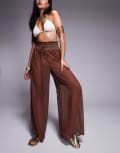 River Island sheer pants in brown