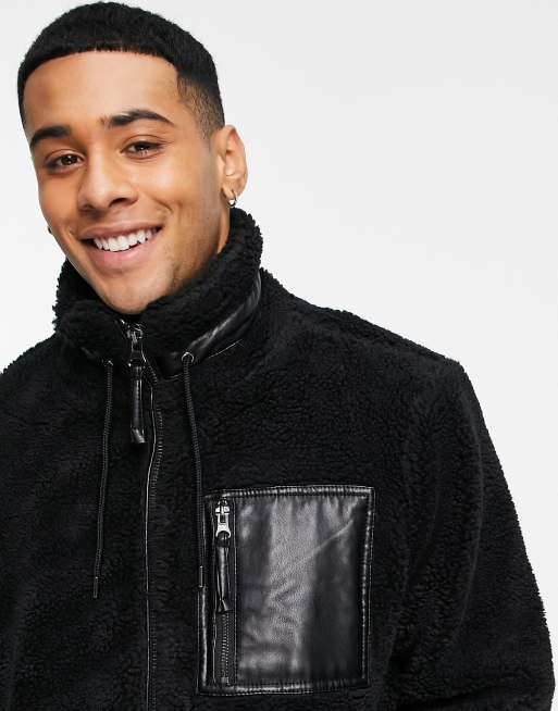 River island 2024 sherpa jacket