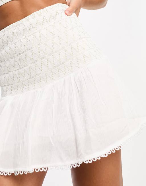 White mini 2025 skirt river island