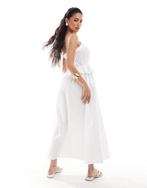 River island white midi dress sales