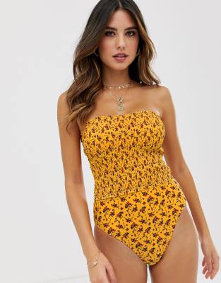 river island yellow swimsuit