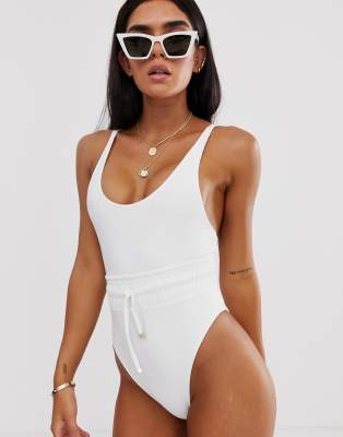 white belt swimsuit