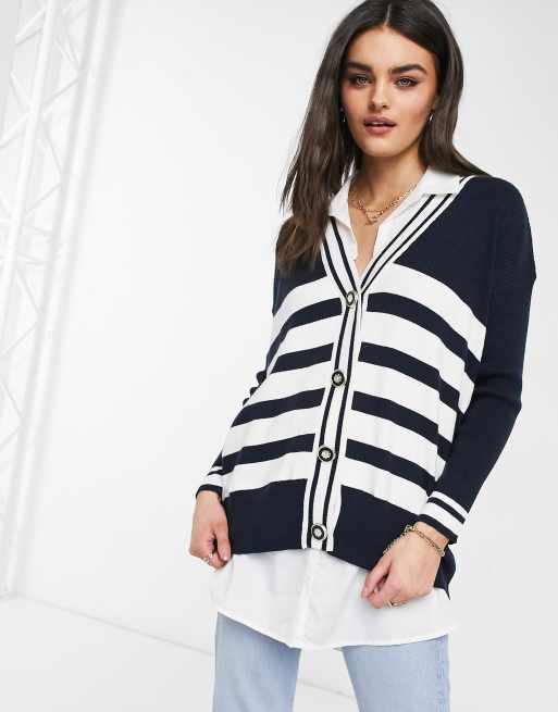 river island colour block cardigan