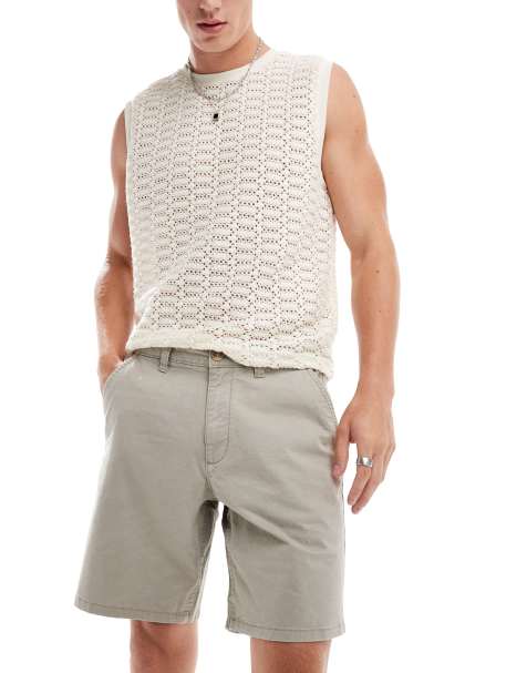 River Island - Short chino - Taupe clair décoloré - view 1