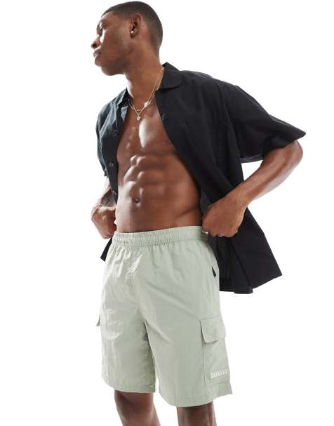 River Island - Short de bain cargo - Vert clair - view 1
