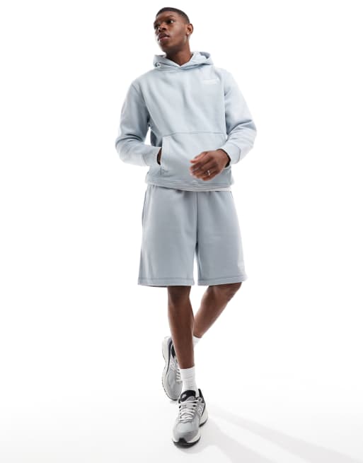 River Island - Short d'ensemble en jersey avec inscription Luminis - Bleu clair
