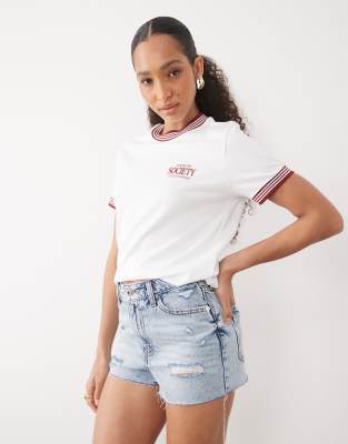 Short en jean déchiré à poches - Denim clair-Bleu 40