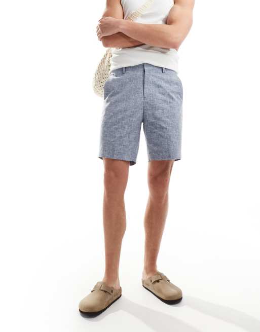 River Island - Short met textuur in blauw