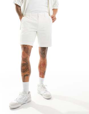 River Island - Short met wafelstructuur in wit