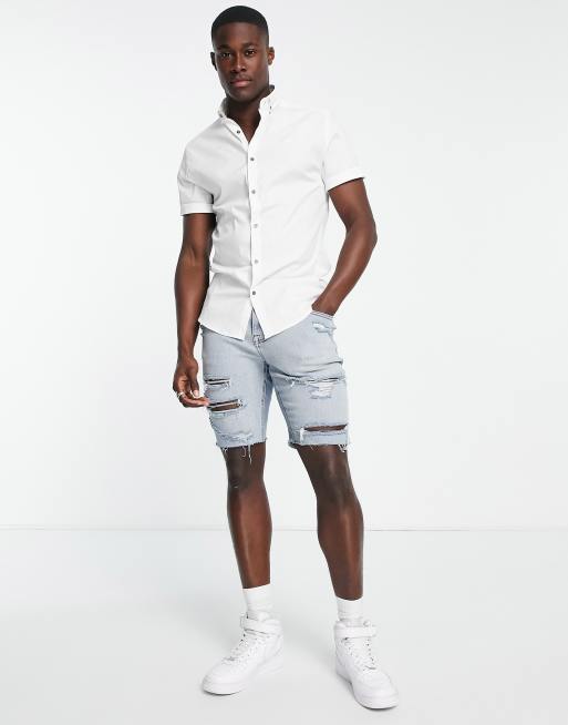 White shoes outlet with shorts