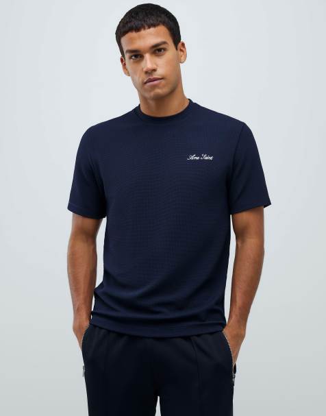 River Island Short sleeve slim fit ame saint t-shirt in navy