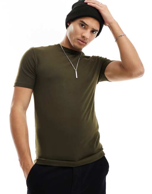 River Island short sleeve t-shirt in khaki