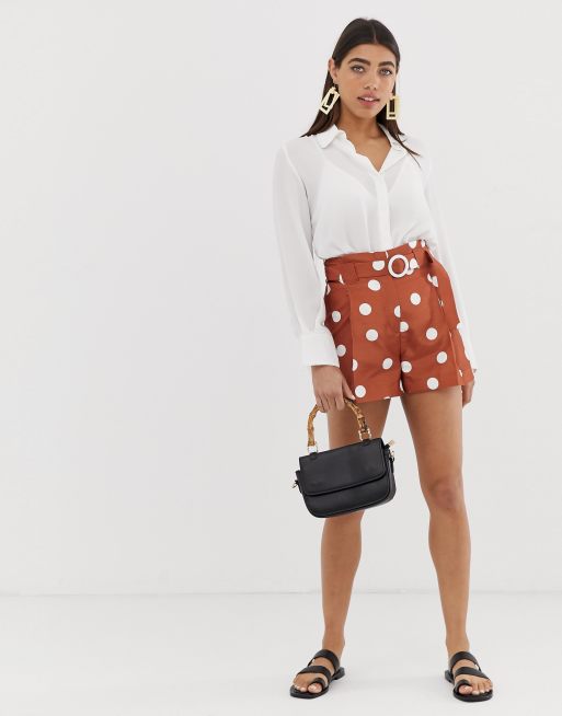 River island spotty shorts online