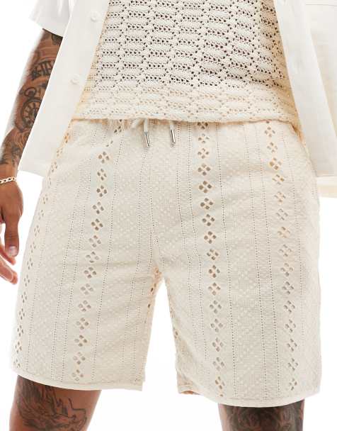 River Island shorts in ecru crochet - view 1