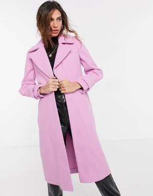 river island pink coat