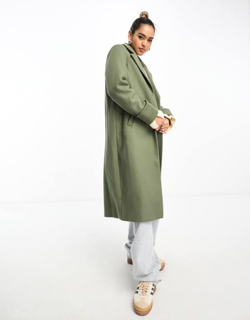 Khaki coat sale river island