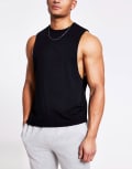 [River Island] River Island singlet in black XXL BLACK