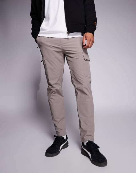 River Island skinny cargo pants in dark brown - view 1