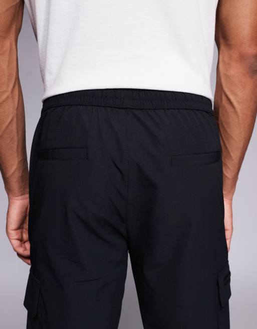 River Island skinny cargo trouser in black, 4 of 5