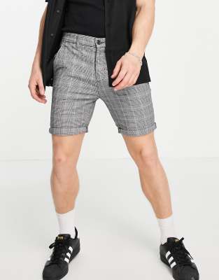 checked chino shorts