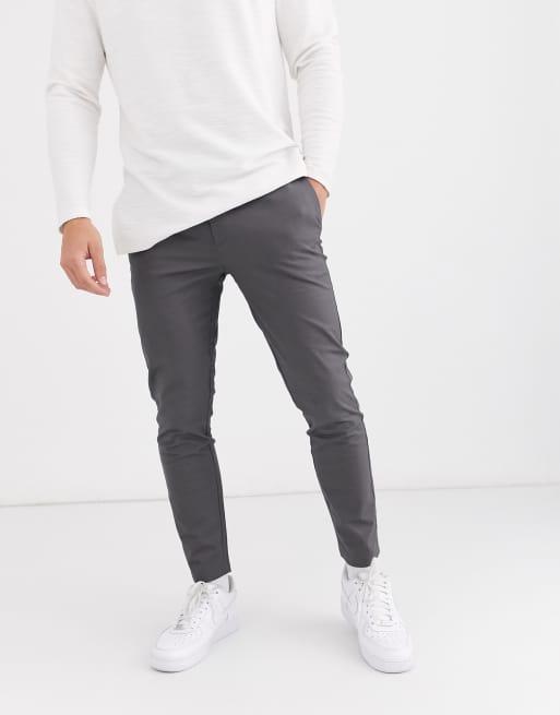 River Island skinny chinos in grey | ASOS