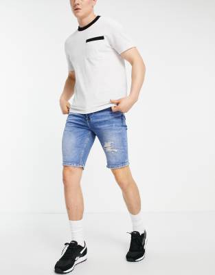 river island skinny stretch shorts