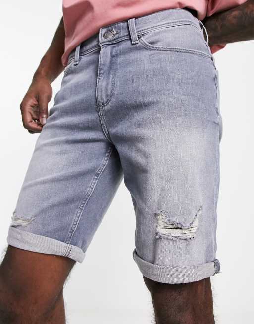 Skinny jean cheap shorts mens