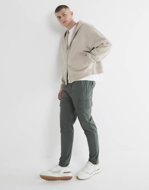 River Island Skinny fit cargo trousers in green - view 1