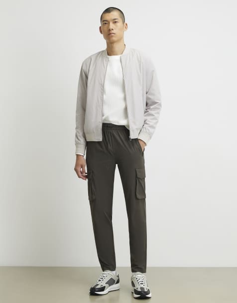 River Island Skinny fit cargo trousers in green - view 1