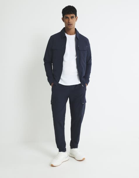 River Island Skinny fit cargo trousers in navy - view 1
