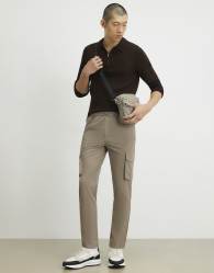 River Island Skinny fit cargo trousers in stone