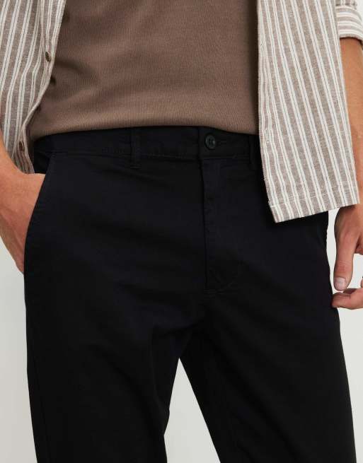 River Island Skinny fit chino trousers in black, 2 of 4