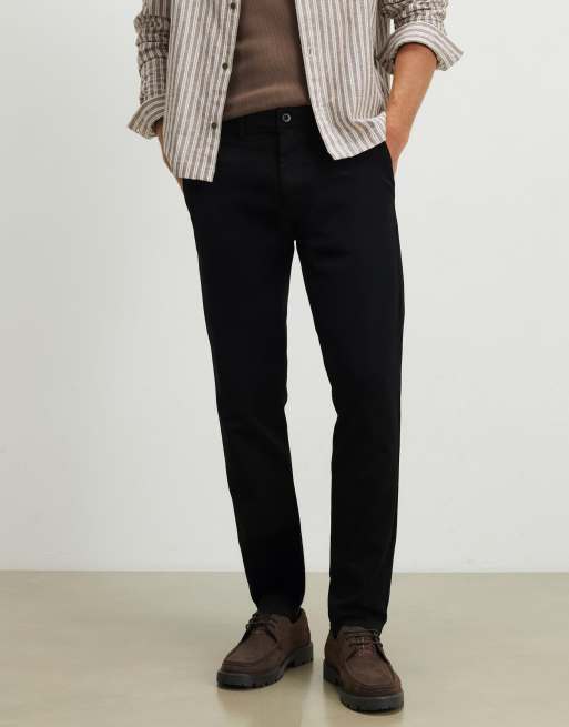 River Island Skinny fit chino trousers in black, 3 of 4