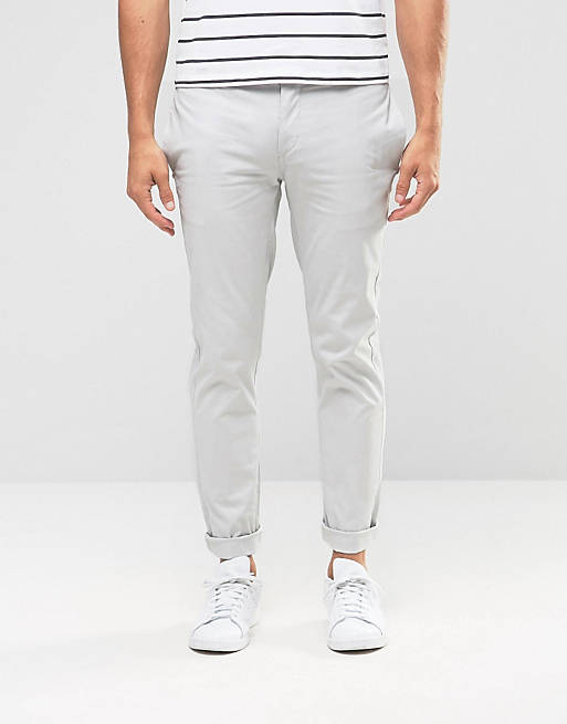 River Island Skinny Fit Chinos In Stone | ASOS